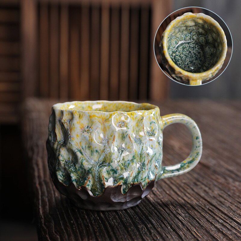 Vintage Japanese Mug Kiln Transformed Handmade Ceramic Stoneware Coffee Cup