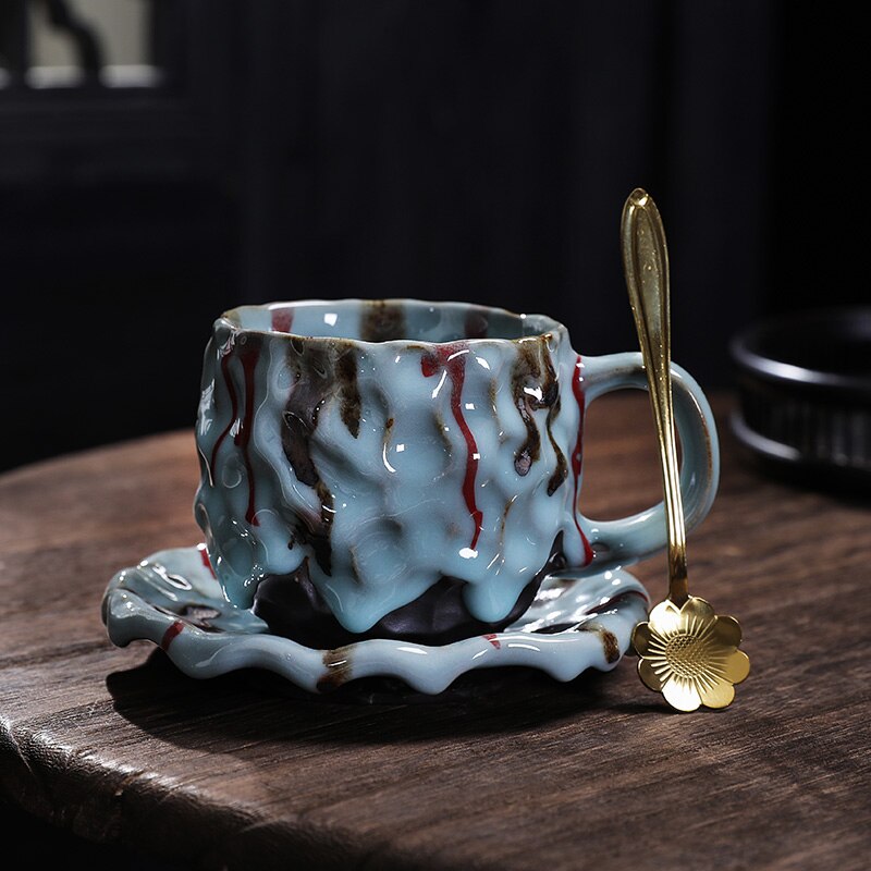 Vintage Japanese Mug Kiln Transformed Handmade Ceramic Stoneware Coffee Cup