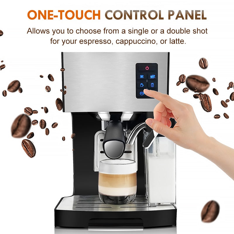 JASSY Automatic Espresso Coffee Machine | Latte Coffee Maker | All-in-one Espresso Machine | With Milk Froth