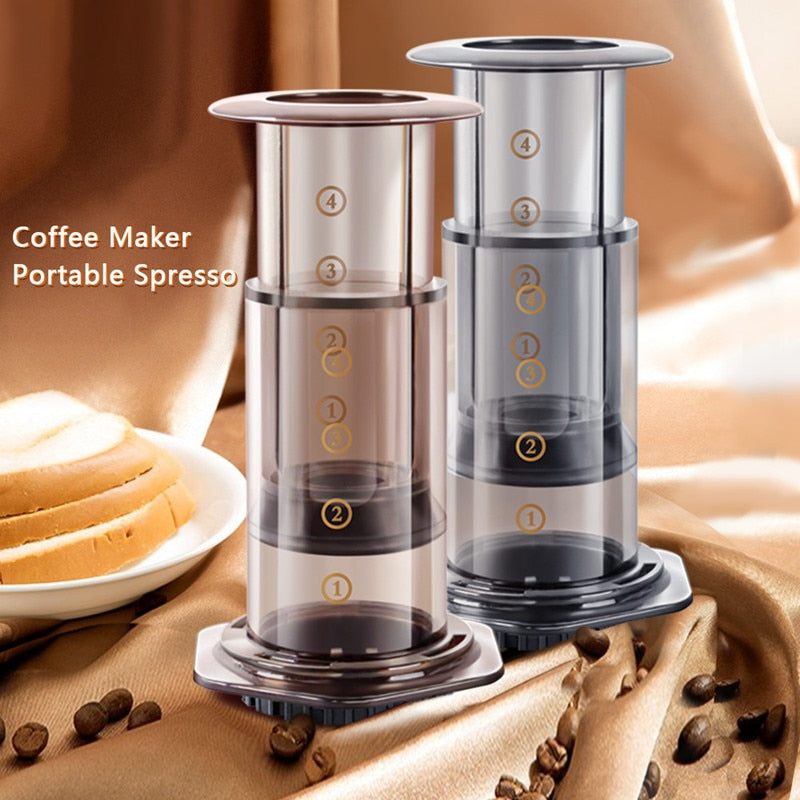 Portable Coffee Pot Hand Brewed French Press Pot Hand Press Drip Filter for  Office Home Travel Camp Coffee Maker