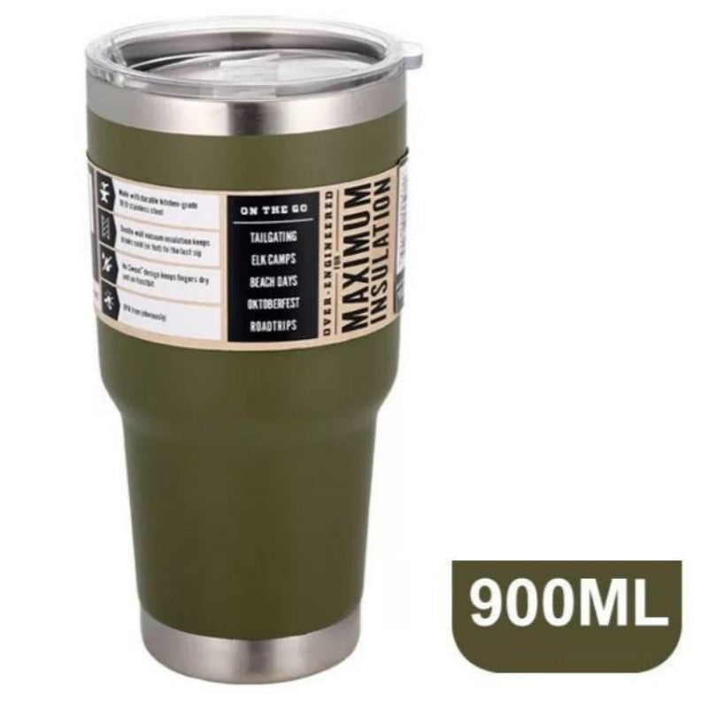 20/30oz Travel Coffee Mug Stainless Steel Thermos Tumbler Water Cup Vacuum Flask Thermo Cups Bottle Thermocup Garrafa Termica