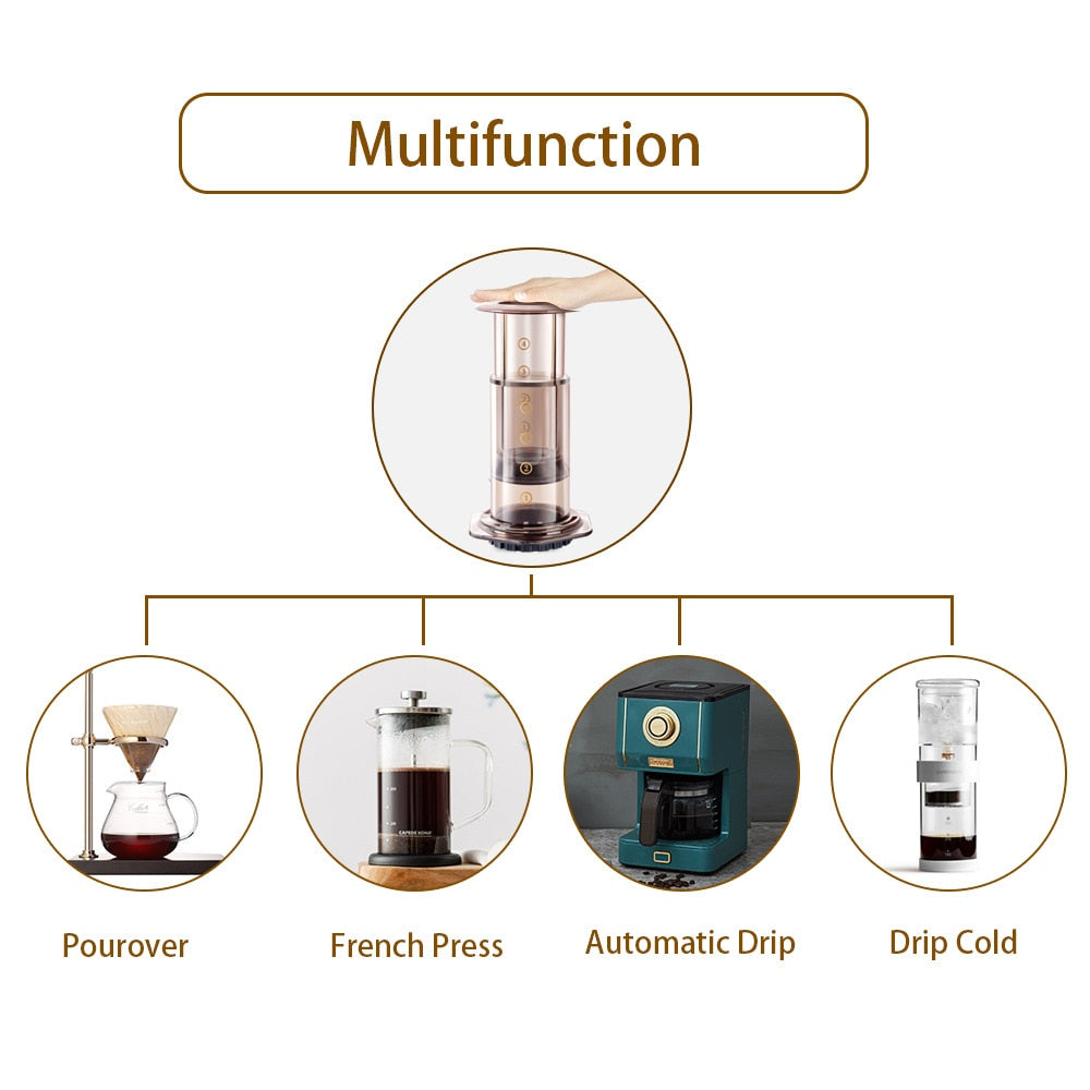 Filter Paper Espresso Coffee Maker Portable Cafe French Press Air Press Drip Coffee Pot For AeroPress Machine Barista Tools