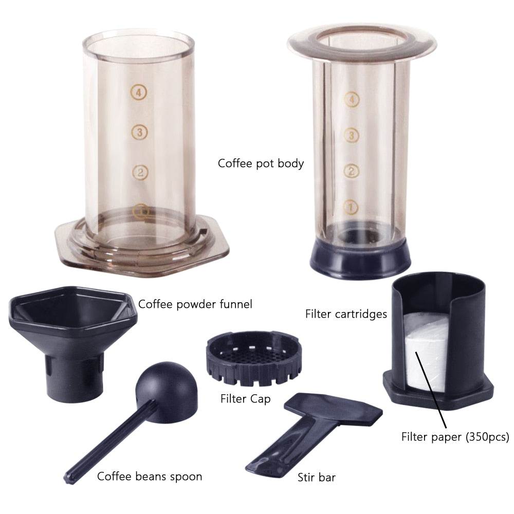 Filter Paper Espresso Coffee Maker Portable Cafe French Press Air Press Drip Coffee Pot For AeroPress Machine Barista Tools