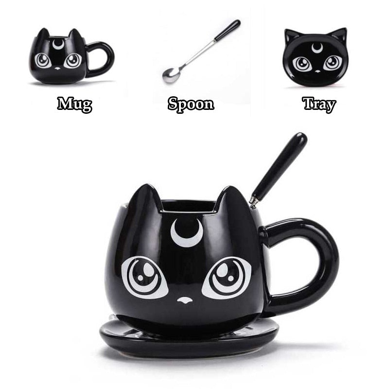 Creative Black Cat Ceramics Mugs