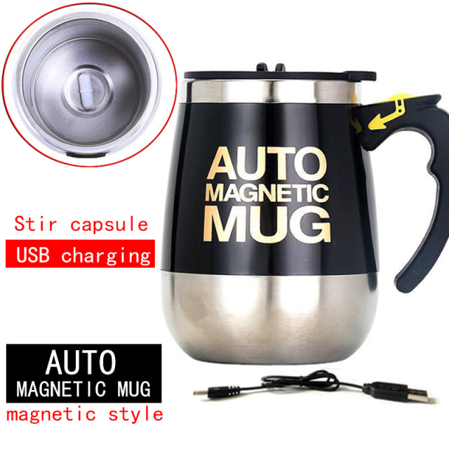 New Automatic Self Stirring Magnetic Mug Creative Stainless Steel Coffee Milk Mixing Cup Blender Lazy Smart Mixer Thermal Cup