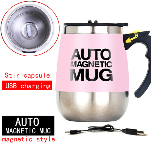 New Automatic Self Stirring Magnetic Mug Creative Stainless Steel Coffee Milk Mixing Cup Blender Lazy Smart Mixer Thermal Cup