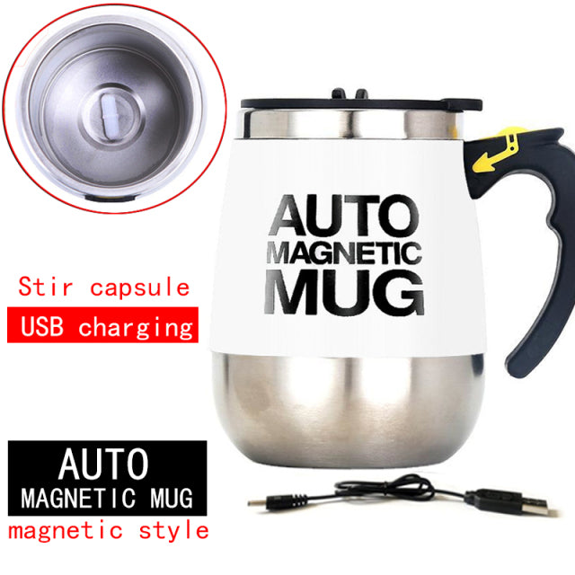 New Automatic Self Stirring Magnetic Mug Creative Stainless Steel Coffee Milk Mixing Cup Blender Lazy Smart Mixer Thermal Cup
