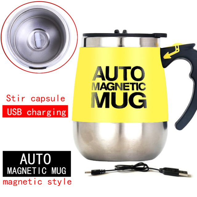 New Automatic Self Stirring Magnetic Mug Creative Stainless Steel Coffee Milk Mixing Cup Blender Lazy Smart Mixer Thermal Cup