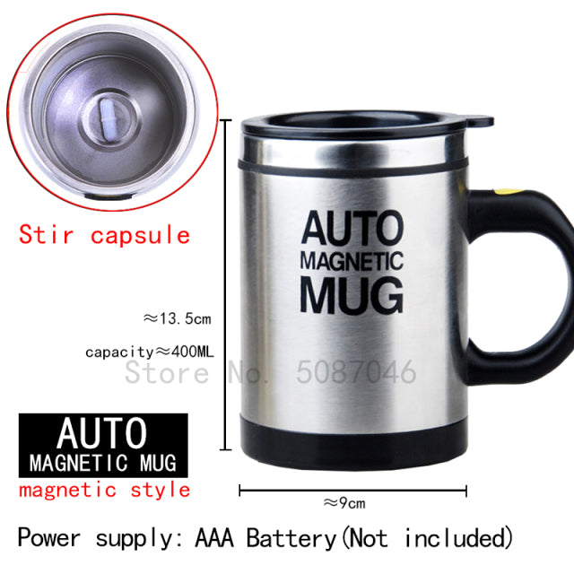 New Automatic Self Stirring Magnetic Mug Creative Stainless Steel Coffee Milk Mixing Cup Blender Lazy Smart Mixer Thermal Cup
