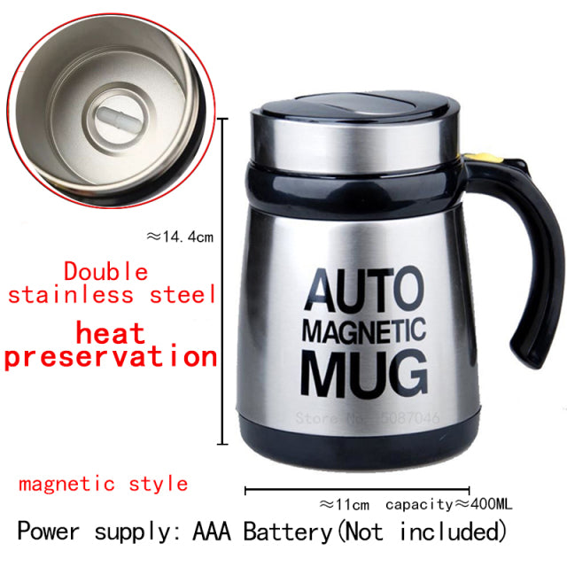 New Automatic Self Stirring Magnetic Mug Creative Stainless Steel Coffee Milk Mixing Cup Blender Lazy Smart Mixer Thermal Cup