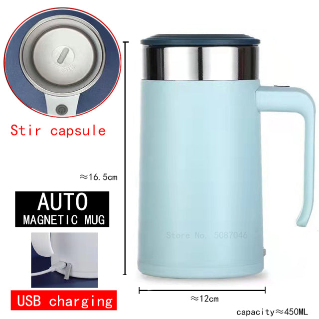 New Automatic Self Stirring Magnetic Mug Creative Stainless Steel Coffee Milk Mixing Cup Blender Lazy Smart Mixer Thermal Cup