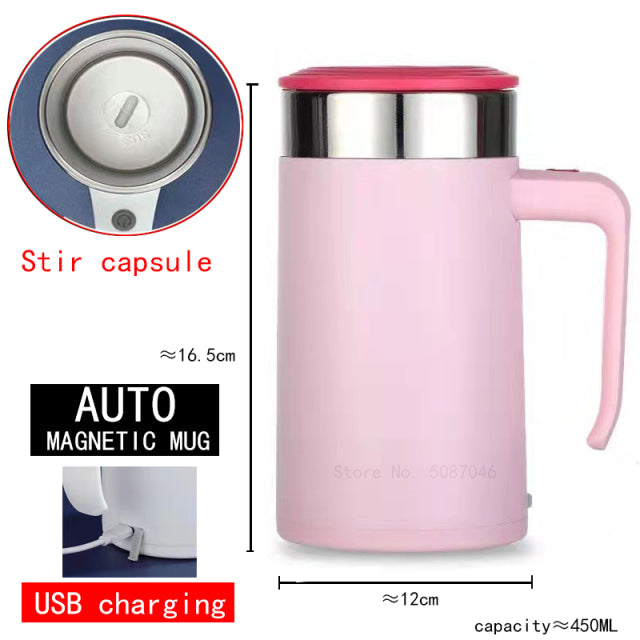New Automatic Self Stirring Magnetic Mug Creative Stainless Steel Coffee Milk Mixing Cup Blender Lazy Smart Mixer Thermal Cup