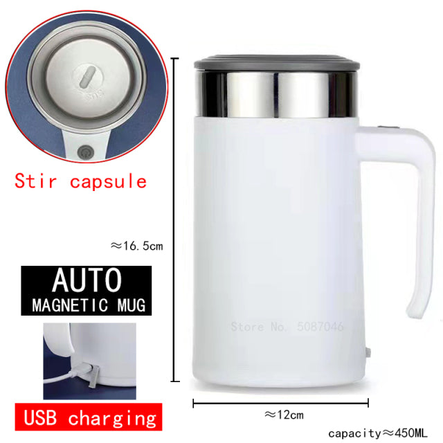 New Automatic Self Stirring Magnetic Mug Creative Stainless Steel Coffee Milk Mixing Cup Blender Lazy Smart Mixer Thermal Cup