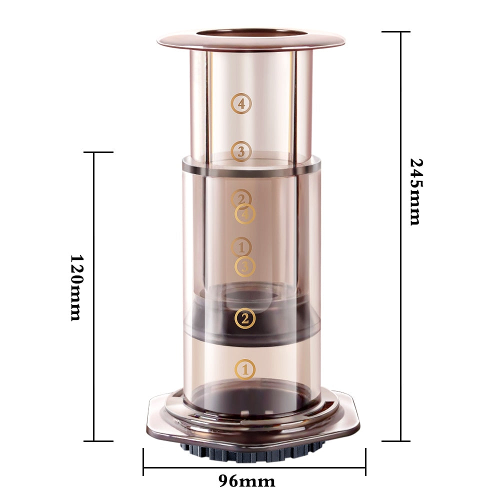 Filter Paper Espresso Coffee Maker Portable Cafe French Press Air Pres –  Boss Brew Coffee