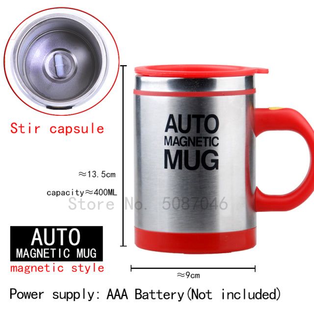 400ml Auto Stirring Mug with Handle Portable Self Mixing Cup