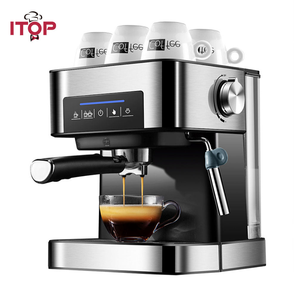 ITOP Electric 20Bar Italian Coffee Maker Household Americano Automatic Coffee Machine Fancy Milk Foamr 220V